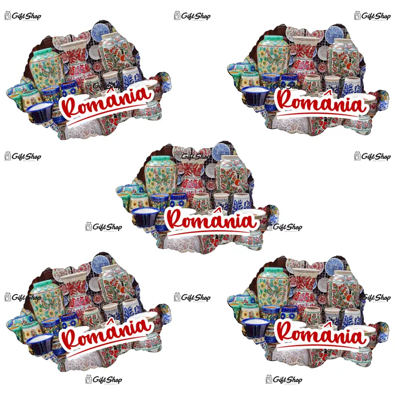 Magnet suvenir frigider, forma harta, personalizat